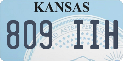 KS license plate 809IIH