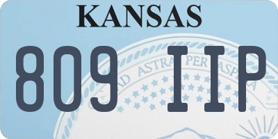 KS license plate 809IIP