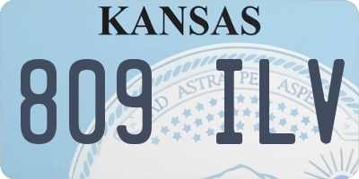 KS license plate 809ILV