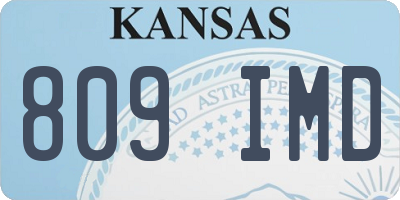 KS license plate 809IMD