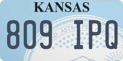 KS license plate 809IPQ