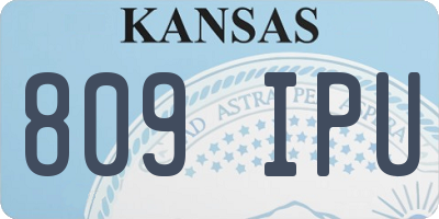 KS license plate 809IPU