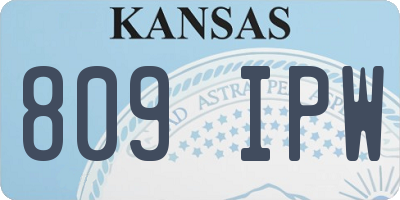 KS license plate 809IPW