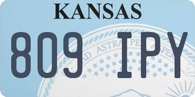KS license plate 809IPY
