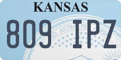 KS license plate 809IPZ