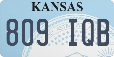 KS license plate 809IQB