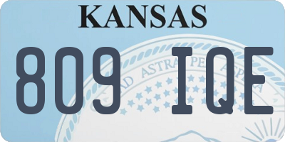 KS license plate 809IQE