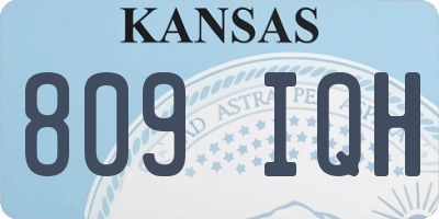 KS license plate 809IQH