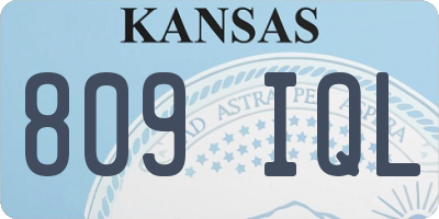 KS license plate 809IQL