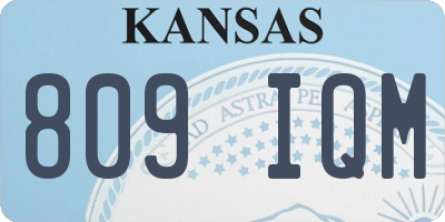 KS license plate 809IQM