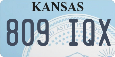 KS license plate 809IQX