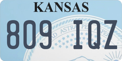 KS license plate 809IQZ