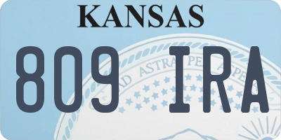 KS license plate 809IRA
