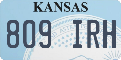 KS license plate 809IRH