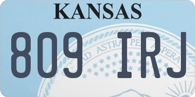 KS license plate 809IRJ