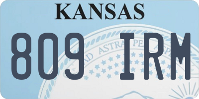 KS license plate 809IRM