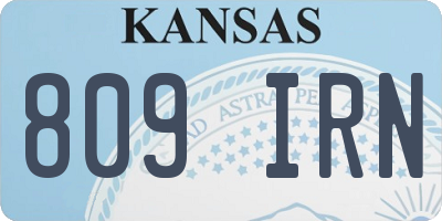 KS license plate 809IRN