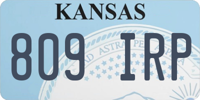 KS license plate 809IRP