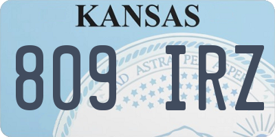 KS license plate 809IRZ