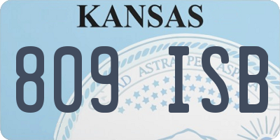 KS license plate 809ISB