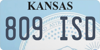 KS license plate 809ISD