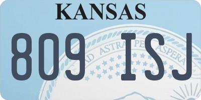 KS license plate 809ISJ