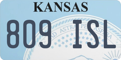 KS license plate 809ISL