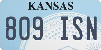 KS license plate 809ISN