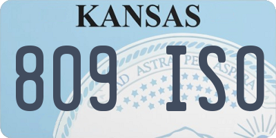 KS license plate 809ISO