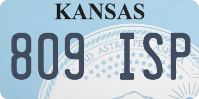 KS license plate 809ISP