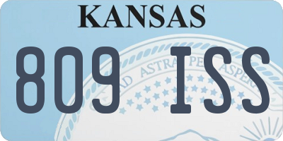 KS license plate 809ISS