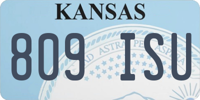 KS license plate 809ISU