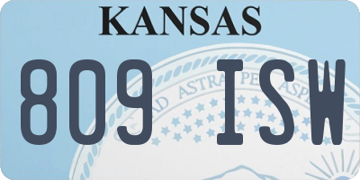 KS license plate 809ISW