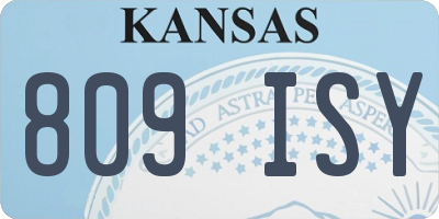 KS license plate 809ISY