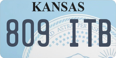 KS license plate 809ITB