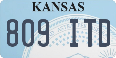 KS license plate 809ITD