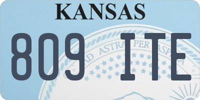 KS license plate 809ITE