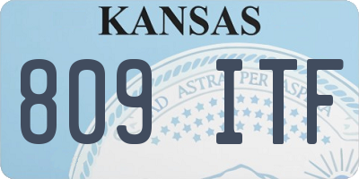 KS license plate 809ITF