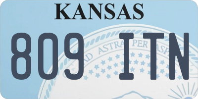KS license plate 809ITN