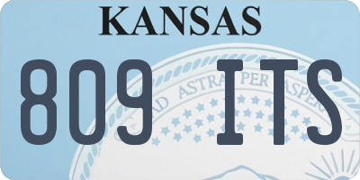 KS license plate 809ITS