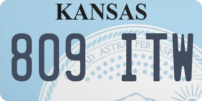 KS license plate 809ITW