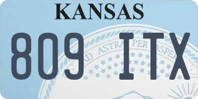 KS license plate 809ITX