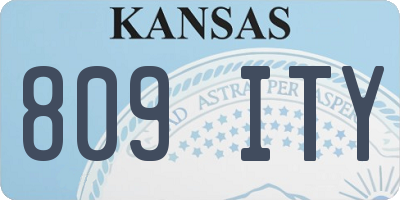 KS license plate 809ITY