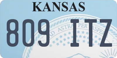 KS license plate 809ITZ