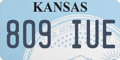 KS license plate 809IUE