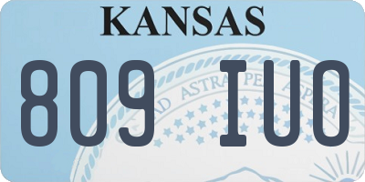 KS license plate 809IUO