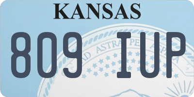 KS license plate 809IUP