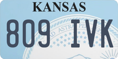 KS license plate 809IVK