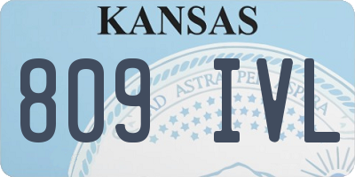 KS license plate 809IVL