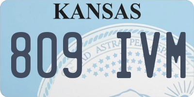 KS license plate 809IVM